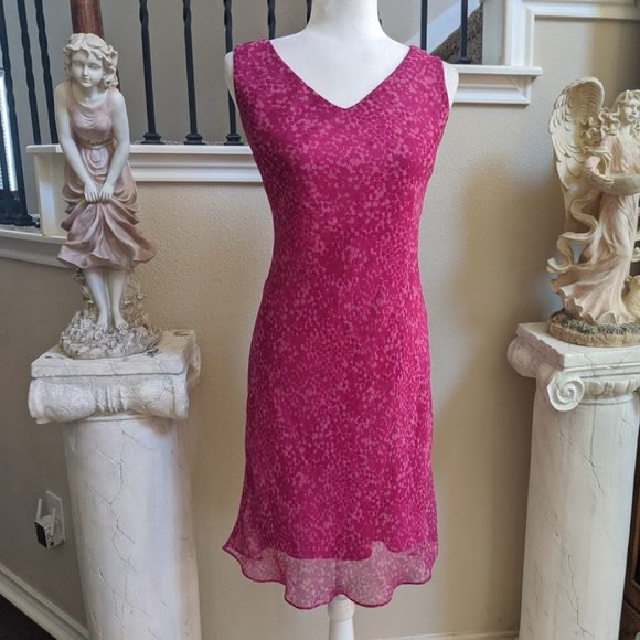 hot pink sheer dress